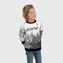 Свитшот детский BMW - white gradient посередине, цвет: 3D-черный — фото 2