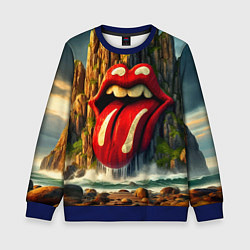 Свитшот детский Rolling Stones - sea rocks, цвет: 3D-синий
