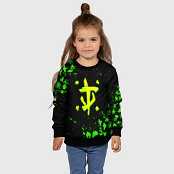 Свитшот детский Doom x fallout кислотное лого, цвет: 3D-черный — фото 2