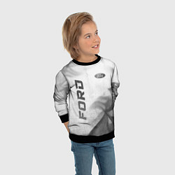 Свитшот детский Ford - white gradient вертикально, цвет: 3D-черный — фото 2