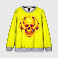 Детский свитшот Yellow bananas skull - cyberpunk