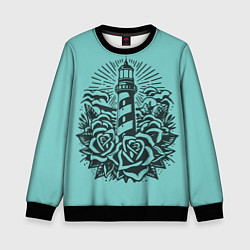 Детский свитшот Маяк и розы