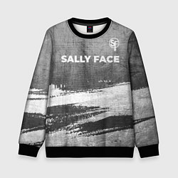 Детский свитшот Sally Face - grey gradient посередине
