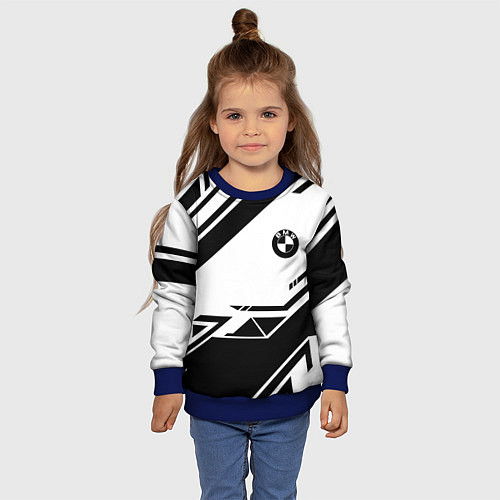 Детский свитшот BMW geometry black / 3D-Синий – фото 4