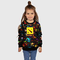 Свитшот детский Dota2 персонажи, цвет: 3D-черный — фото 2