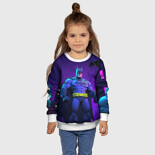Детский свитшот Бэтмен объемная модель / 3D-Белый – фото 4