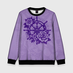 Детский свитшот Штурвал в розах