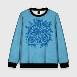 Детский свитшот Штурвал и три розы