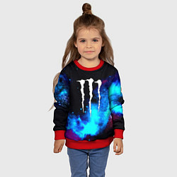 Свитшот детский Monster energy космос, цвет: 3D-красный — фото 2