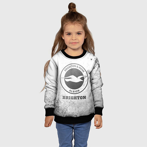 Детский свитшот Brighton - white gradient / 3D-Черный – фото 4