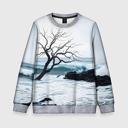 Свитшот детский Дерево в море, цвет: 3D-меланж