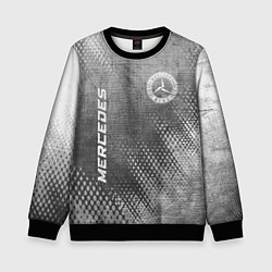 Свитшот детский Mercedes - grey gradient вертикально, цвет: 3D-черный