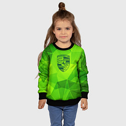 Свитшот детский Porsche green poly, цвет: 3D-черный — фото 2