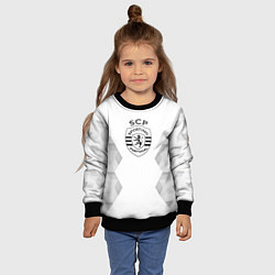 Свитшот детский Sporting white poly, цвет: 3D-черный — фото 2