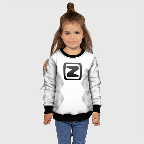 Детский свитшот Zotye white poly / 3D-Черный – фото 4