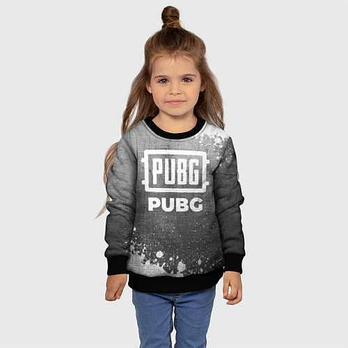 Детский свитшот PUBG - grey gradient / 3D-Черный – фото 4