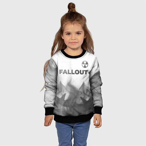 Детский свитшот Fallout - white gradient посередине / 3D-Черный – фото 4