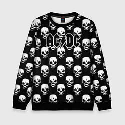 Детский свитшот AC DC rock skull