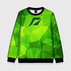 Детский свитшот Need for Speed green poly