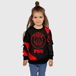 Свитшот детский PSG - red gradient, цвет: 3D-черный — фото 2