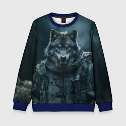 Детский свитшот Солдат волк