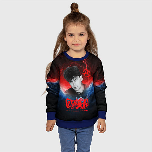 Детский свитшот Сектор газа Юрий Хой / 3D-Синий – фото 4