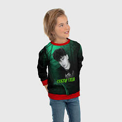 Свитшот детский Сектор газа зеленый фон, цвет: 3D-красный — фото 2