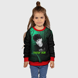 Свитшот детский Сектор газа зеленый фон, цвет: 3D-красный — фото 2