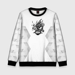 Детский свитшот Cyberpunk 2077 white poly