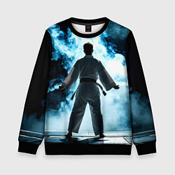 Детский свитшот Айкидоист в дыму