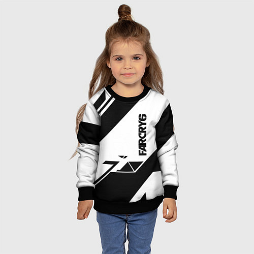 Детский свитшот Farcry6 геометрия полосы / 3D-Черный – фото 4