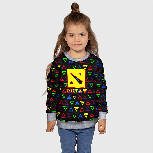 Детский свитшот Dota pattern witcher / 3D-Меланж – фото 4