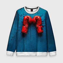 Детский свитшот Бойцовские перчатки на синем