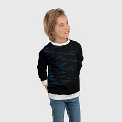 Свитшот детский Color blue black strip, цвет: 3D-белый — фото 2