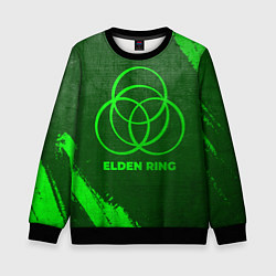 Детский свитшот Elden Ring - green gradient