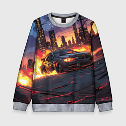 Детский свитшот BMW огненная дорога