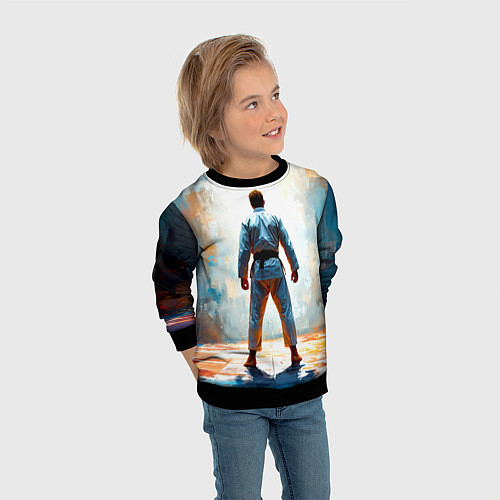 Детский свитшот Дзюдоист / 3D-Черный – фото 3