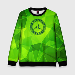 Свитшот детский Mercedes green poly, цвет: 3D-черный