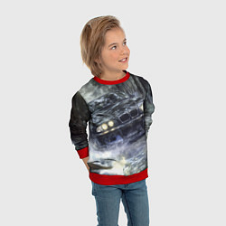 Свитшот детский БМВ брызги из под колес, цвет: 3D-красный — фото 2