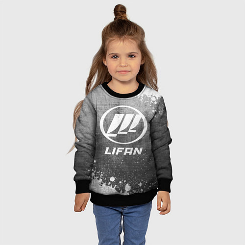 Детский свитшот Lifan - grey gradient / 3D-Черный – фото 4