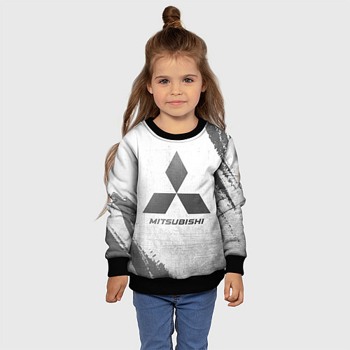 Детский свитшот Mitsubishi - white gradient / 3D-Черный – фото 4