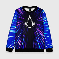 Свитшот детский Assassins Creed neon energy, цвет: 3D-черный