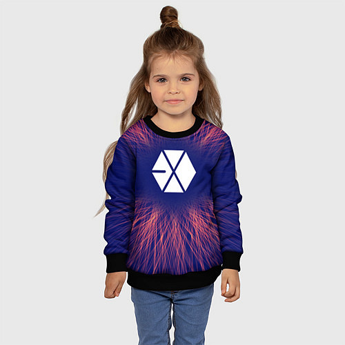 Детский свитшот Exo red energy / 3D-Черный – фото 4