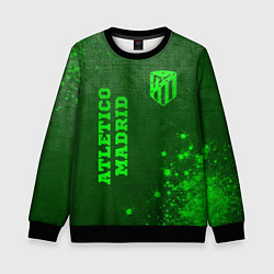 Детский свитшот Atletico Madrid - green gradient вертикально