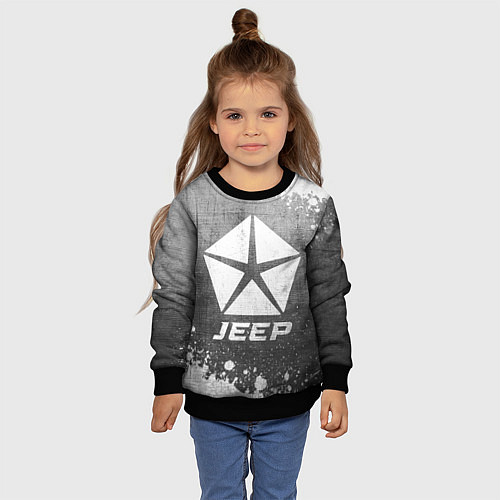 Детский свитшот Jeep - grey gradient / 3D-Черный – фото 4