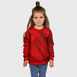 Свитшот детский Красный камень абстракция, цвет: 3D-красный — фото 2
