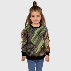 Свитшот детский Абстракция тон хаки, цвет: 3D-черный — фото 2
