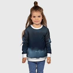 Свитшот детский Черные градиенты, цвет: 3D-белый — фото 2