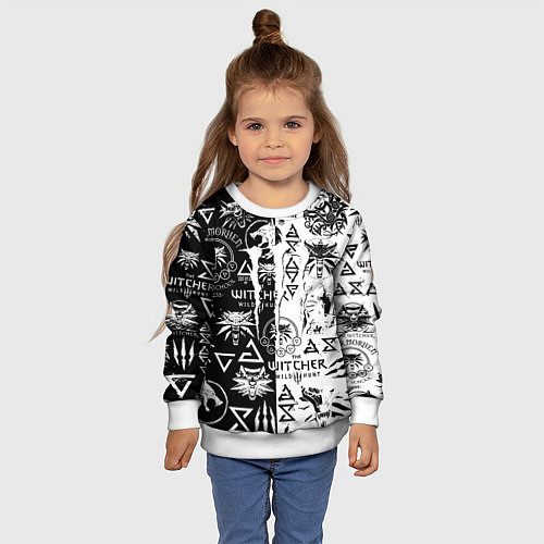 Детский свитшот Monster energy логотипы игр / 3D-Белый – фото 4