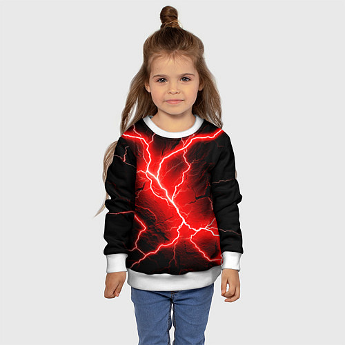 Детский свитшот Lightning / 3D-Белый – фото 4